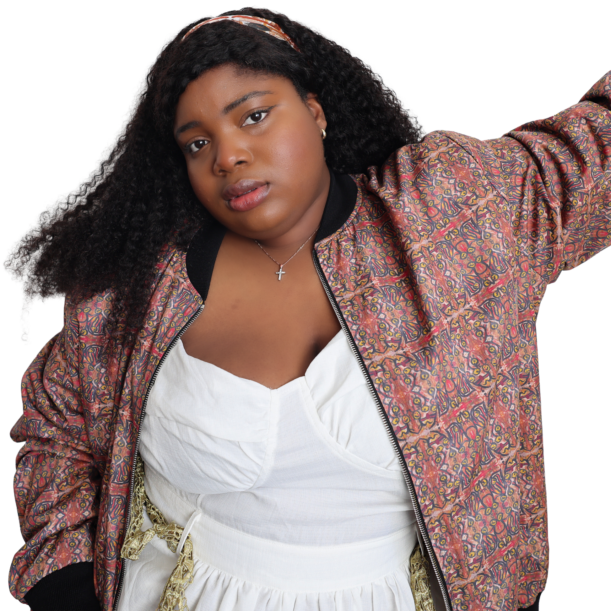 Women's Reversible Silk Bomber Jacket - Collection La Foi