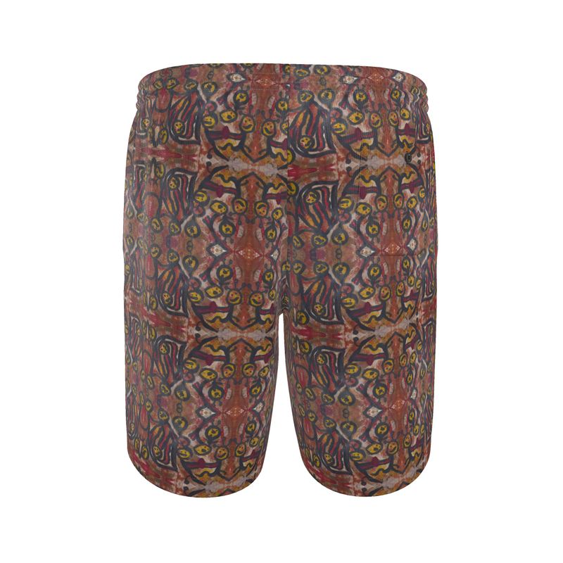 Riviera Shorts | Summer – Magenta &amp; Yellow Abstract Motion