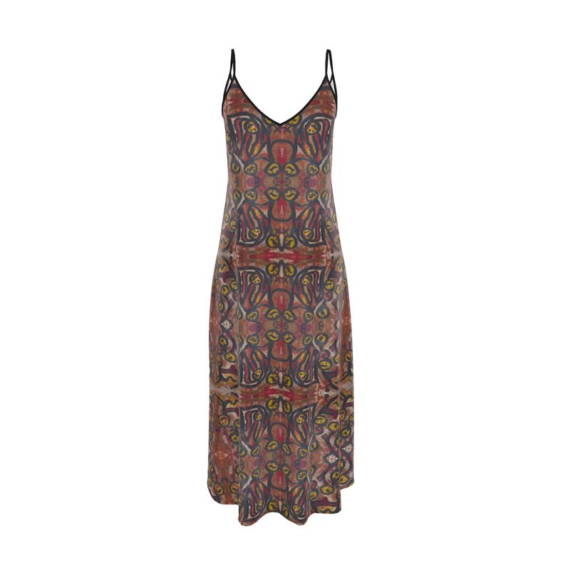 Slip Dress Maxi | Summer – Magenta &amp; Yellow Flow