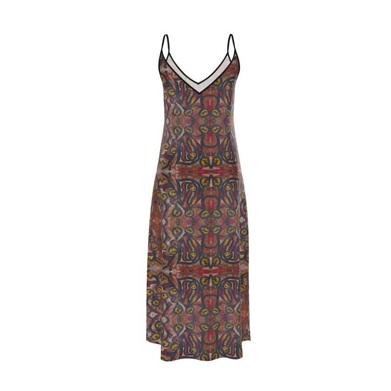 Slip Dress Maxi | Summer – Magenta &amp; Yellow Flow