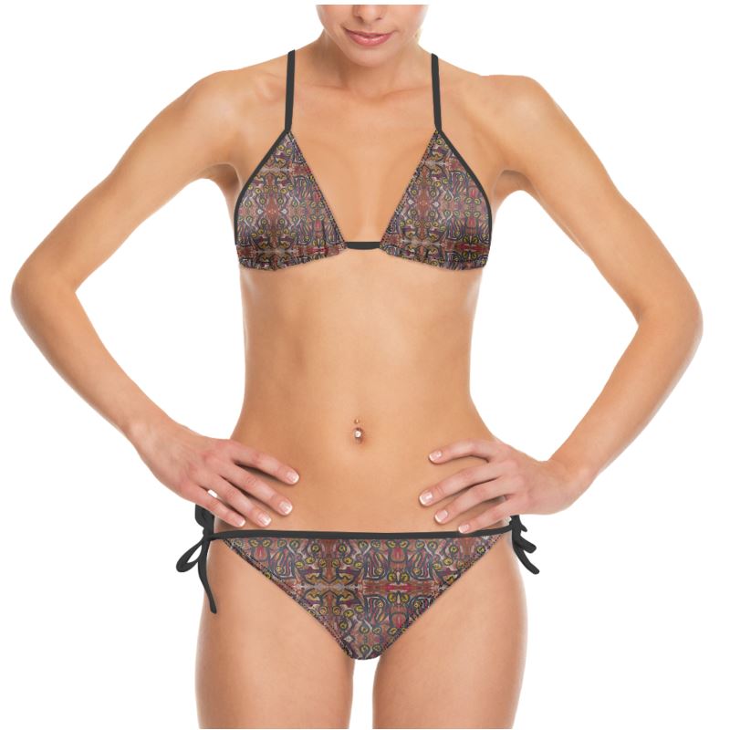 Bikini | Summer – Magenta &amp; Yellow Motion Print