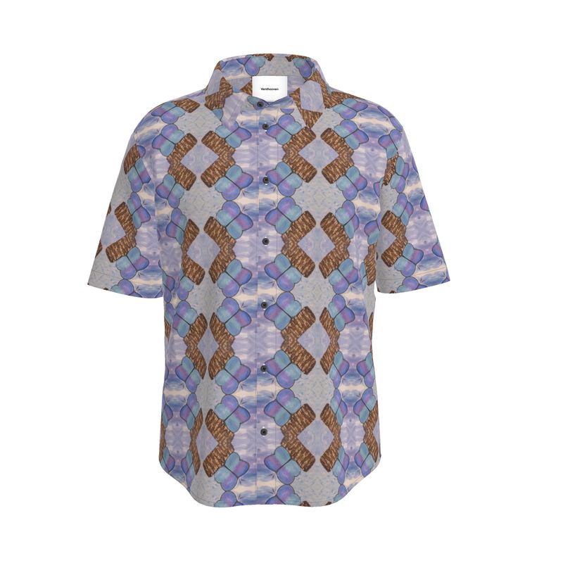 Men's Shirt | Encantada – Soft Purple with Butterfly Pattern