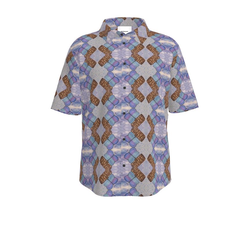 Men's Shirt | Encantada – Soft Purple with Butterfly Pattern