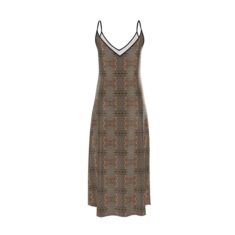 Slip Dress Maxi | I’m Trying – Green Garden & Heartfelt Bloom