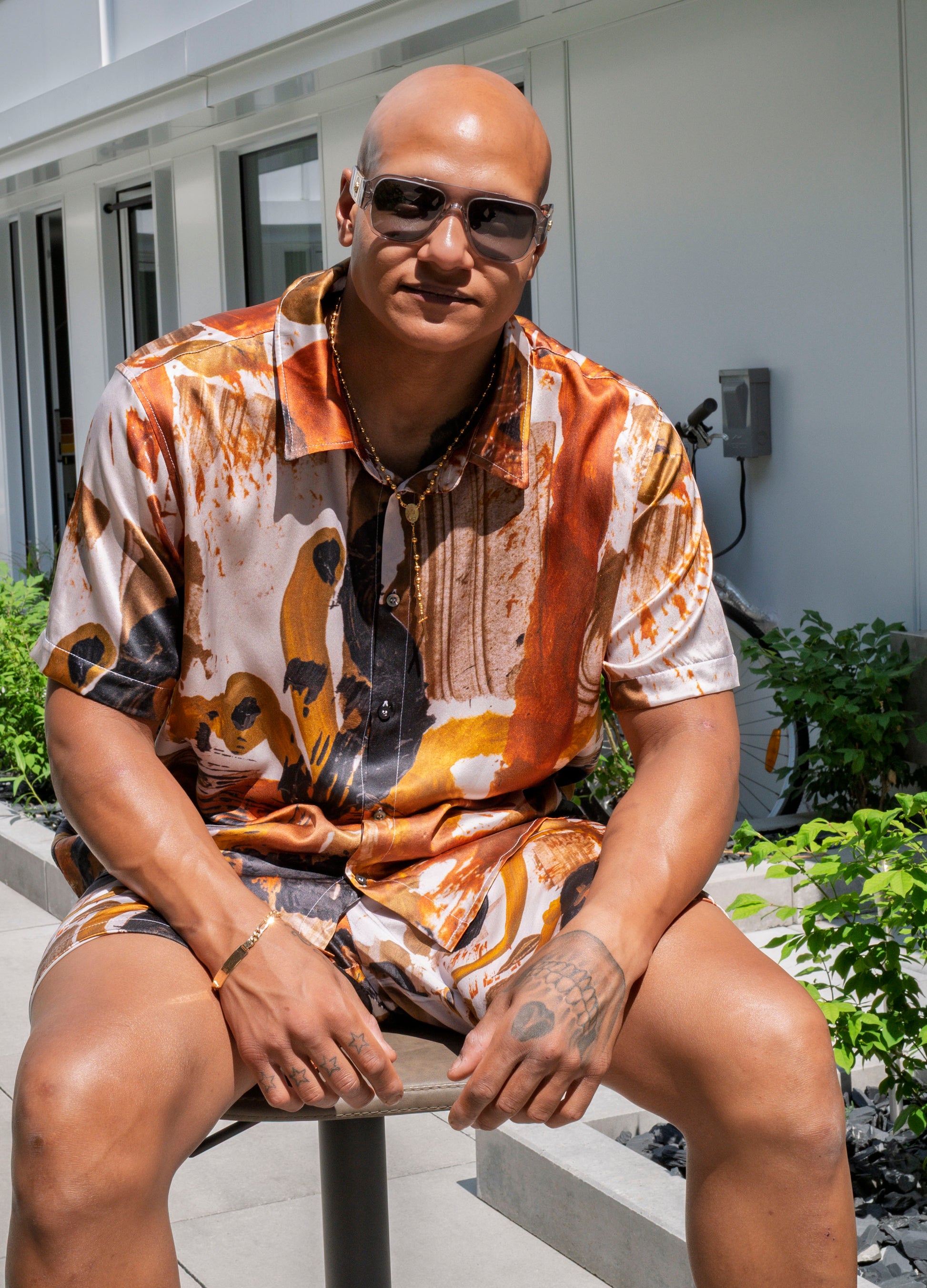 Men's Short Sleeve Shirt | Faith - Neo-Expressionist Artwear