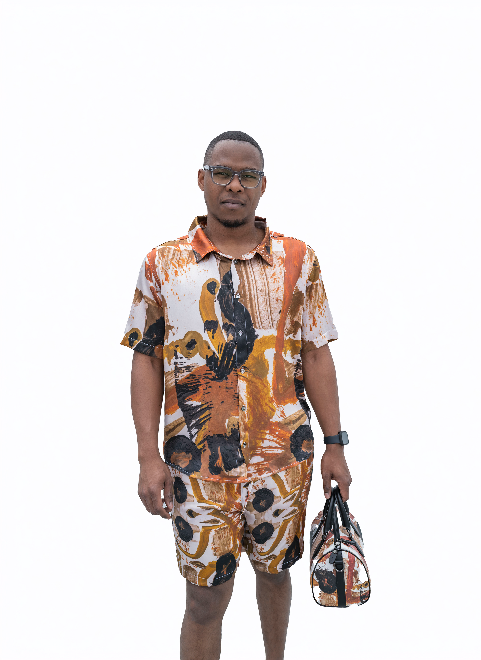 Riviera Shorts | Faith – Bold Brushstroke Expression